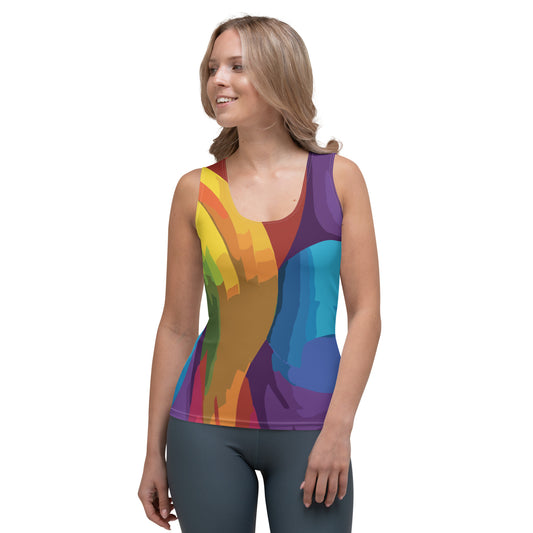 Rainbow Watercolor Yoga Tank Top