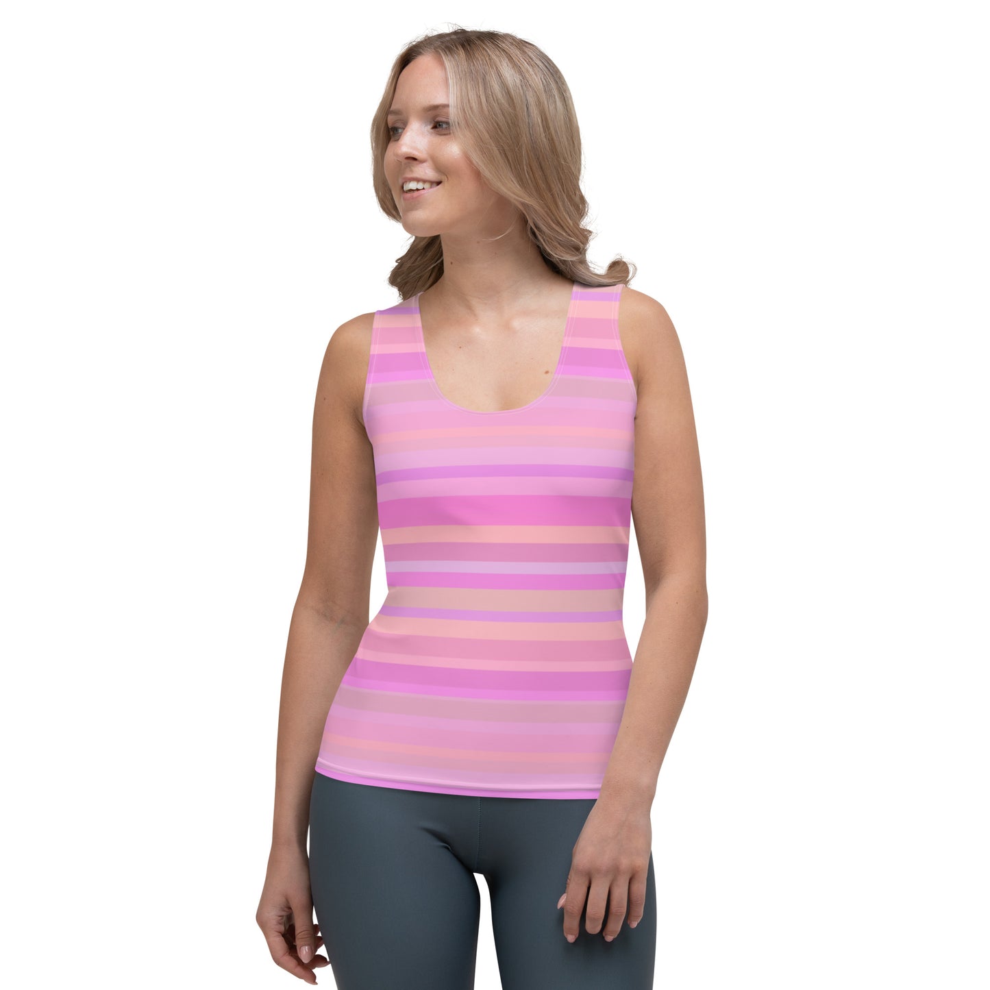 Pastel Pinstripes Yoga Tank Top