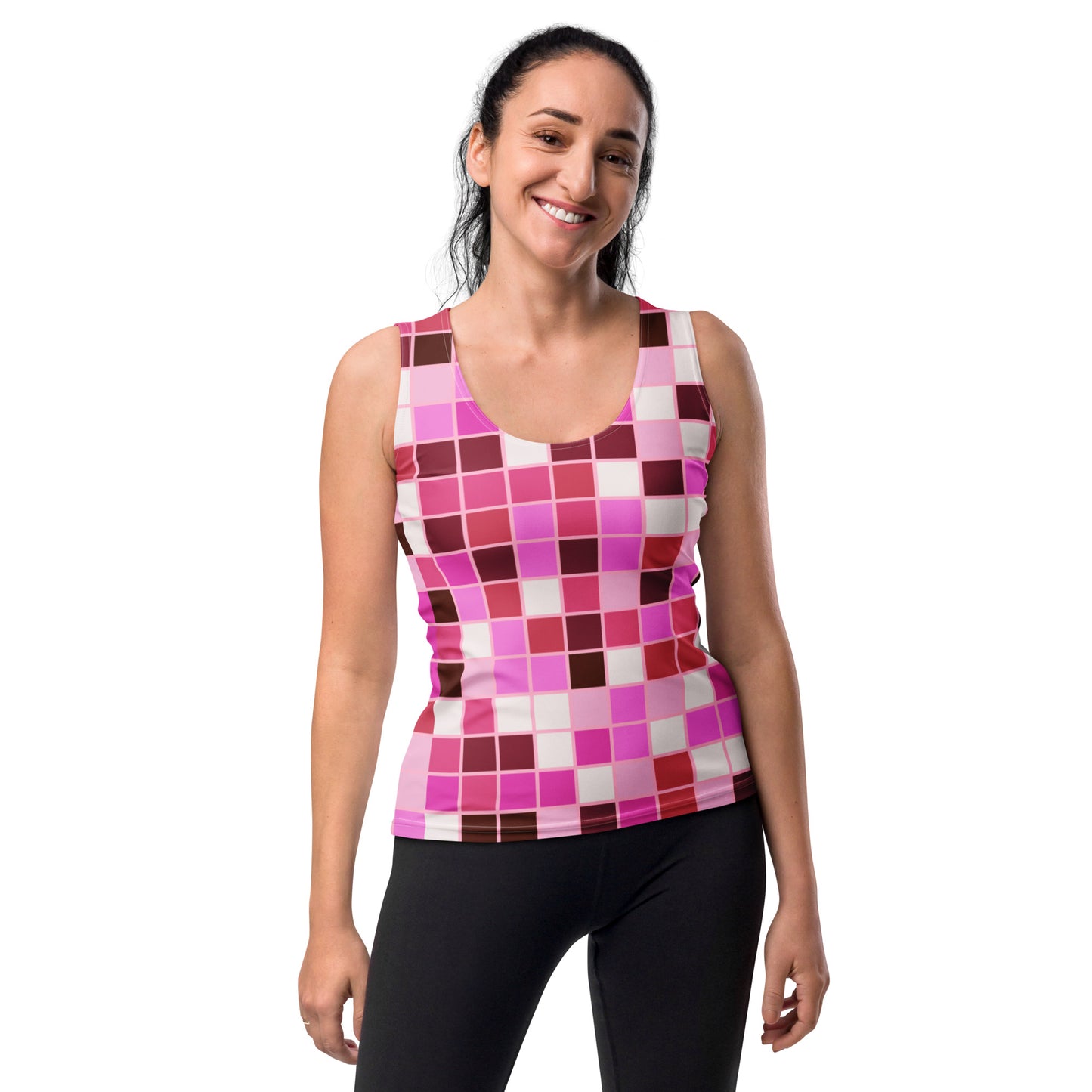 Pink Tile Yoga Tank Top