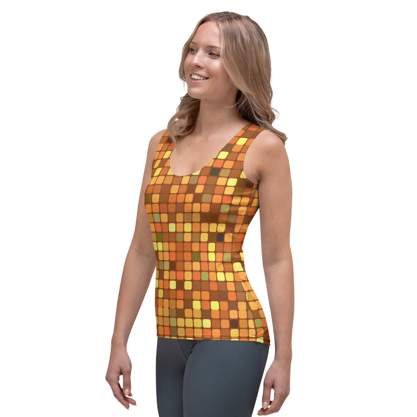 Fall Disco Ball Yoga Tank Top