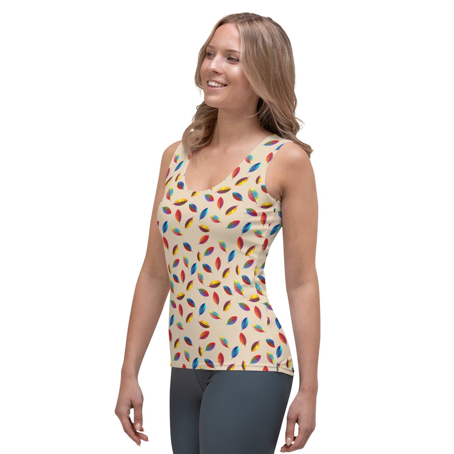 Neon Trees Leaves Yoga Tank Top