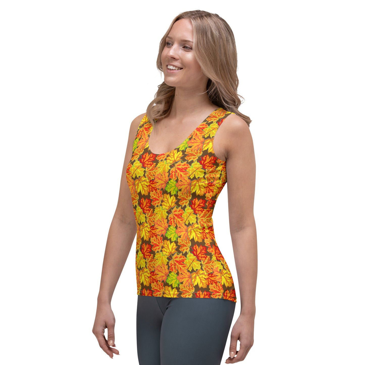 Fallen Fall Leaves Yoga Tank Top