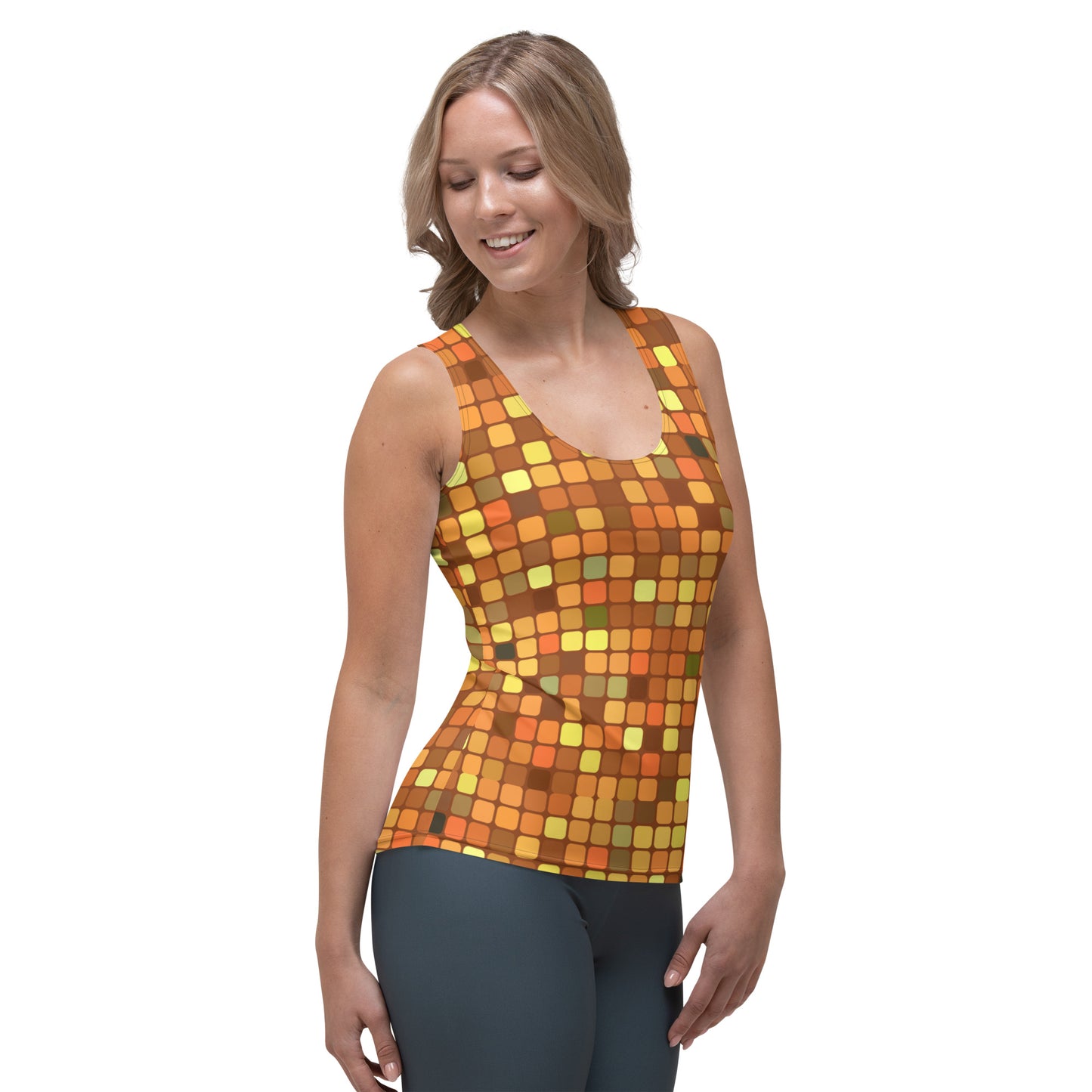 Fall Disco Ball Yoga Tank Top