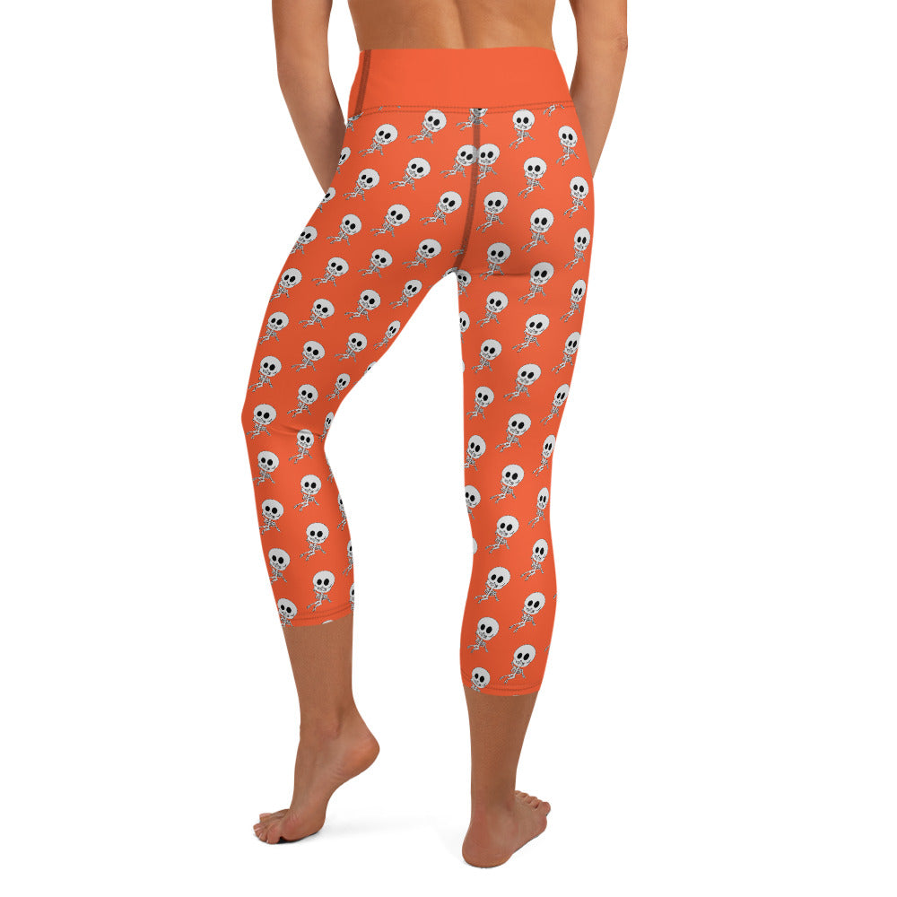 Gasper the Friendly Skeleton Yoga Capris