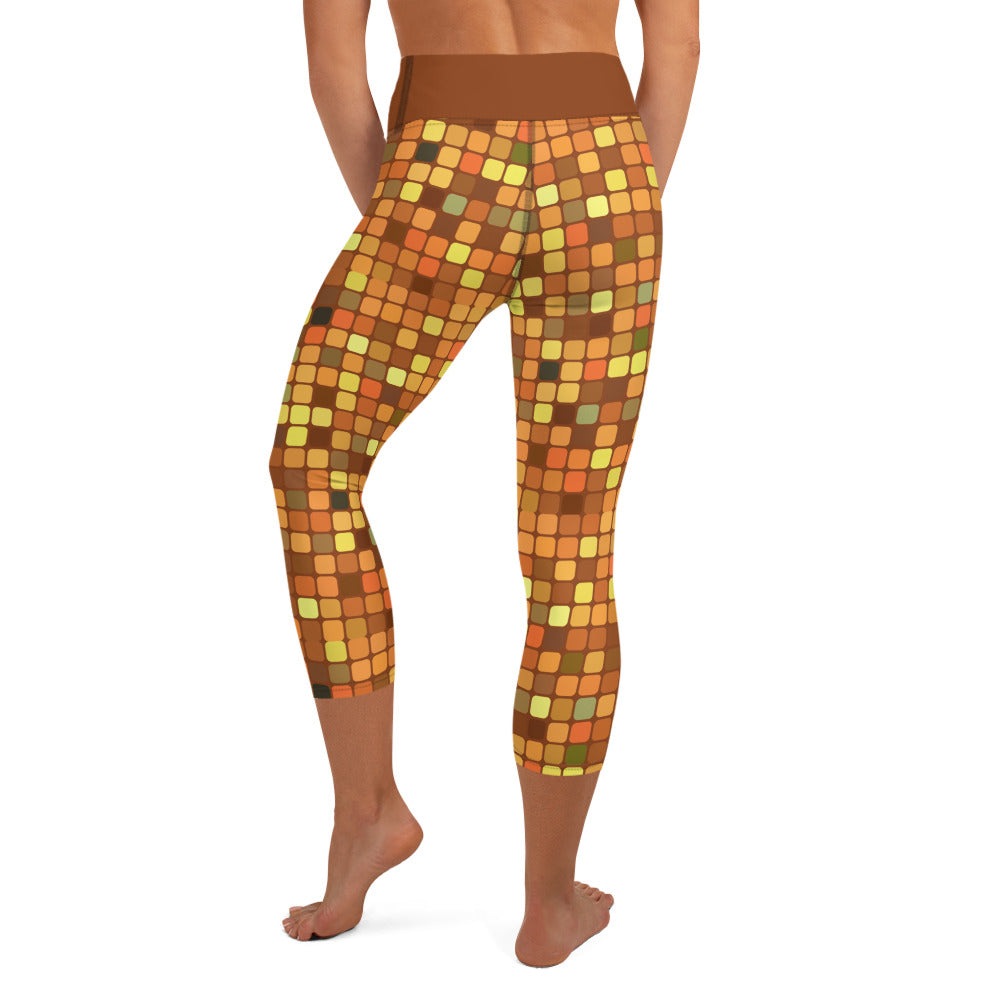 Fall Disco Ball Yoga Capris