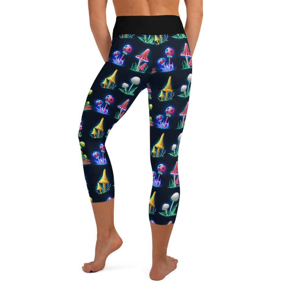 Magic Mushrooms Yoga Capris