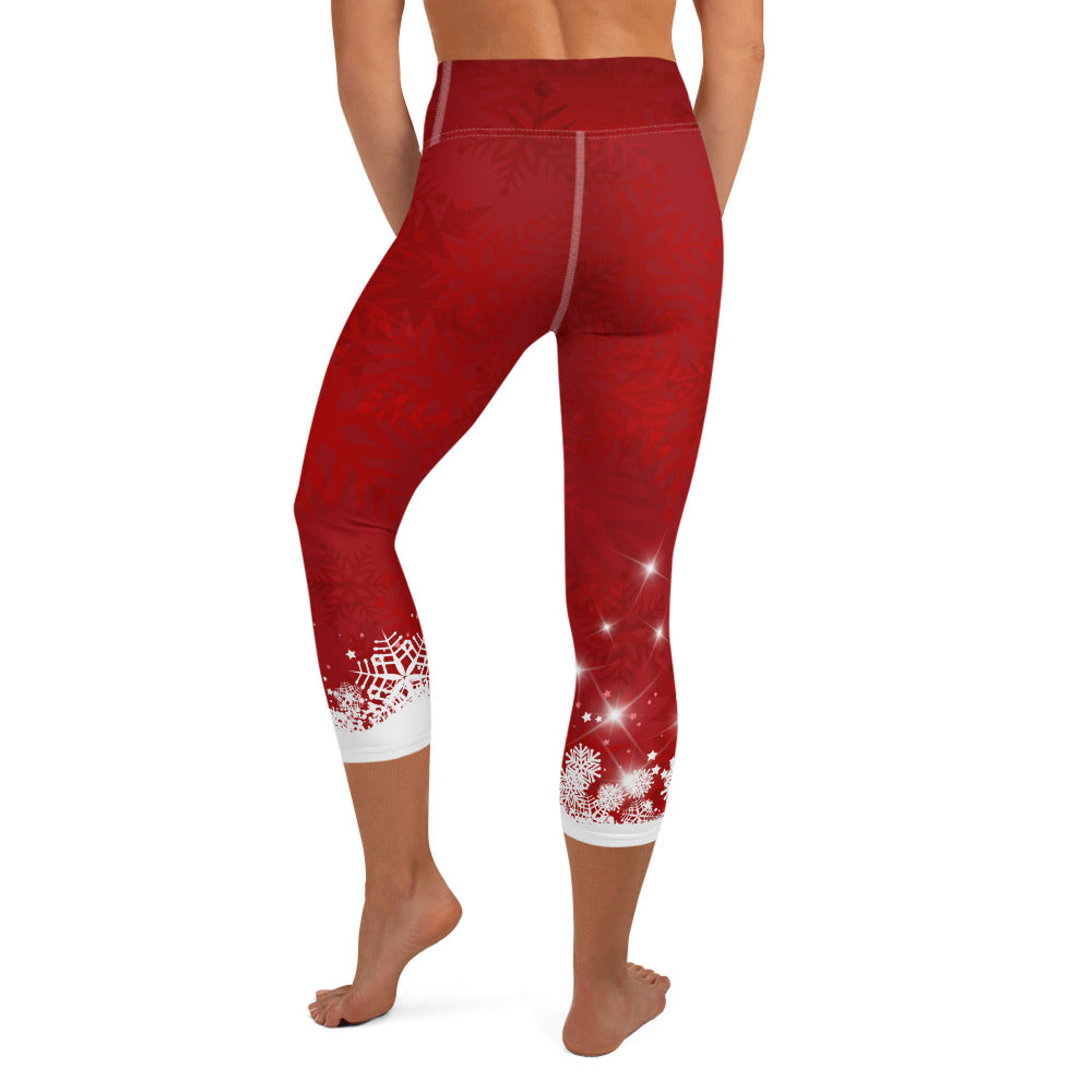 Snow Drift Yoga Capri Leggings