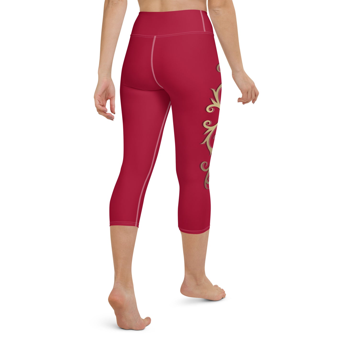 Christmas Relief Fleur Yoga Capri Leggings