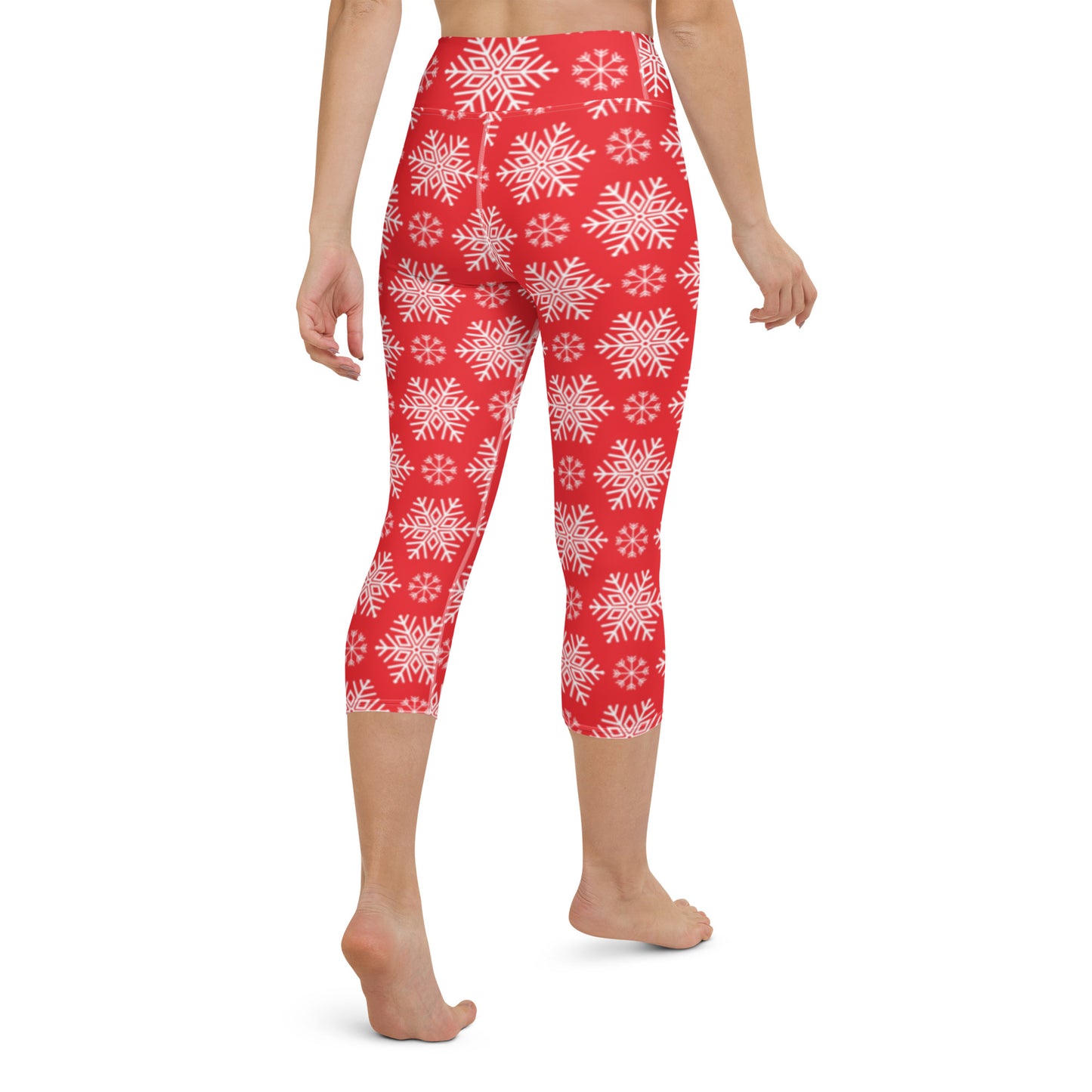 Snowflake Serenity Yoga Capri Leggings