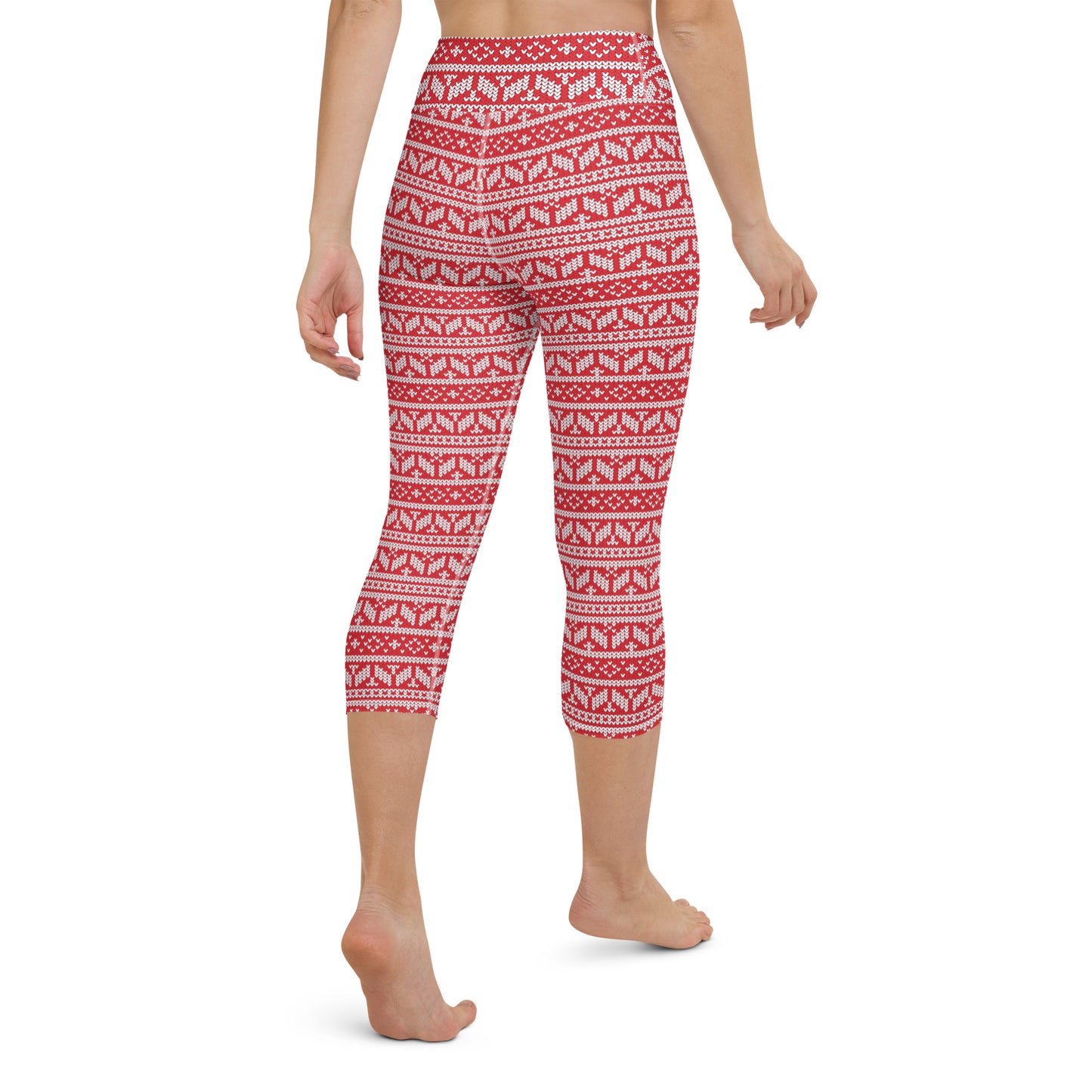 Ugly Christmas Sweater Yoga Capri Leggings