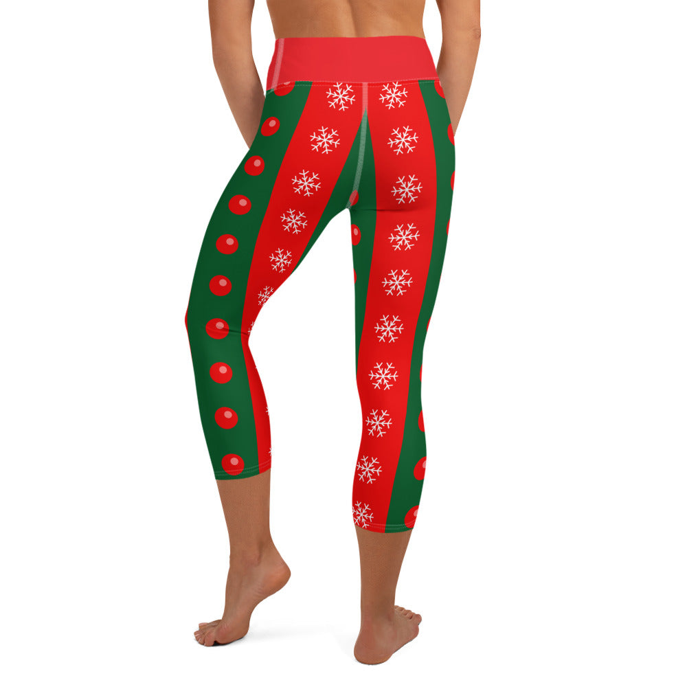 Holiday Harmony Yoga Capri Leggings