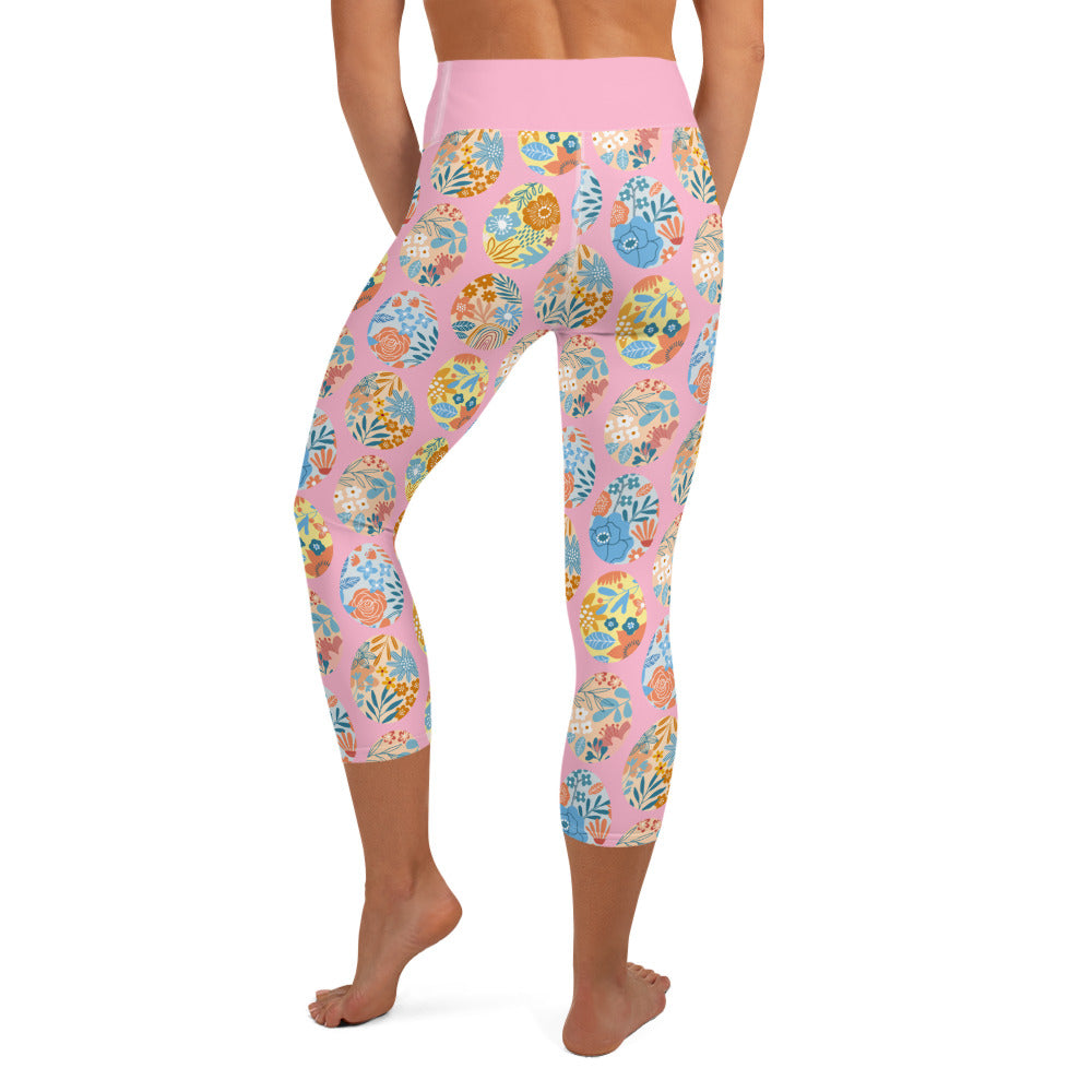 Easter Eggs Yoga Capri Leggings