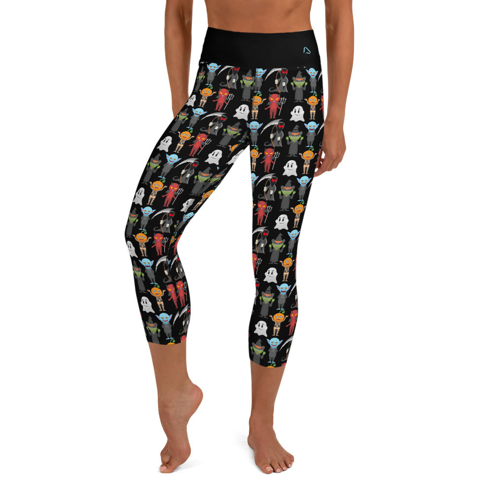 Cute Monster Mash Yoga Capris