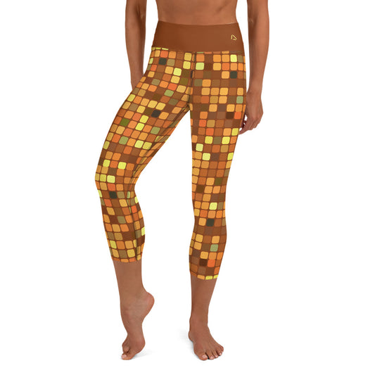 Fall Disco Ball Yoga Capris