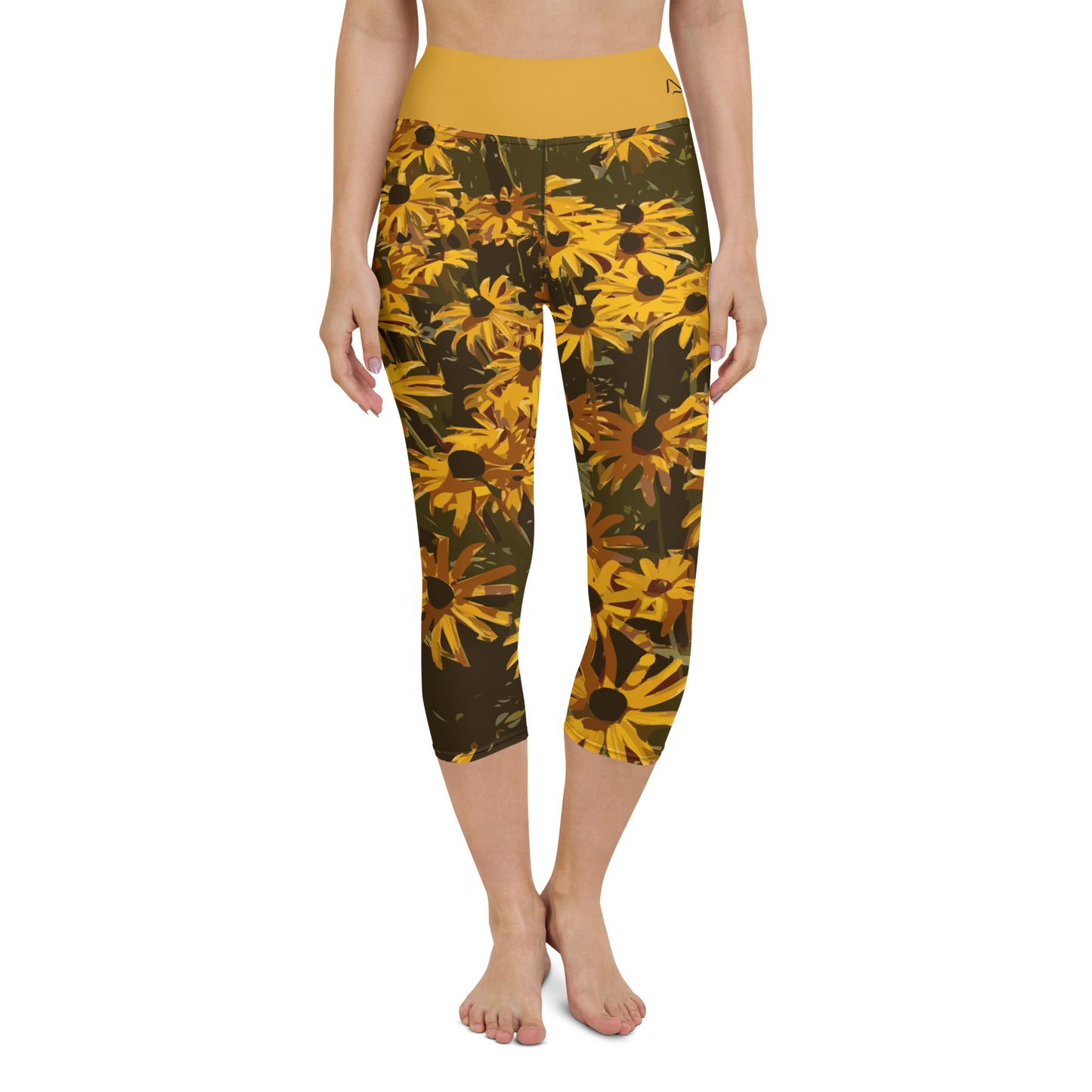 Sunflower Floral Yoga Capris