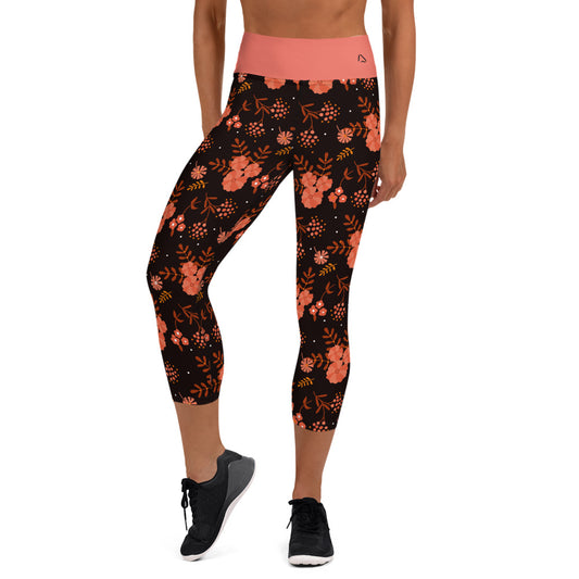 Floral Fall Nights Yoga Capris