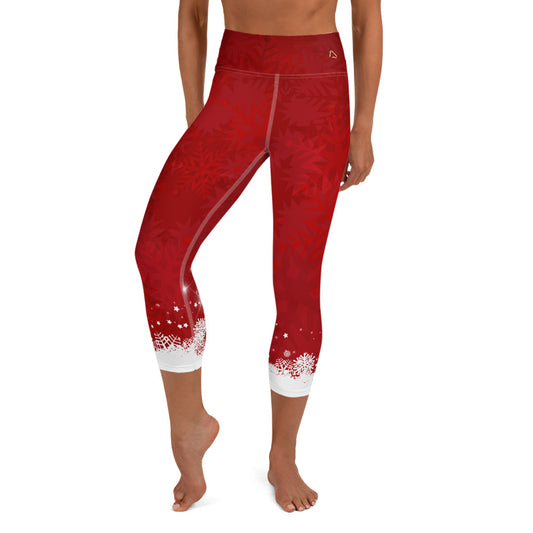 Snow Drift Yoga Capri Leggings