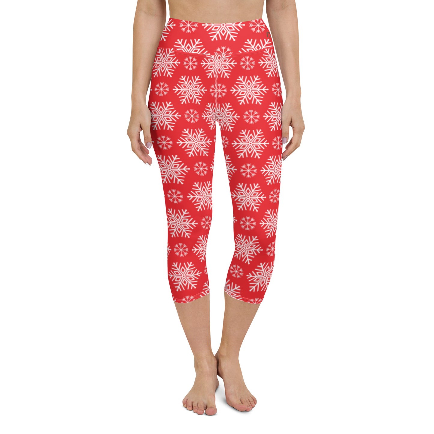 Snowflake Serenity Yoga Capri Leggings