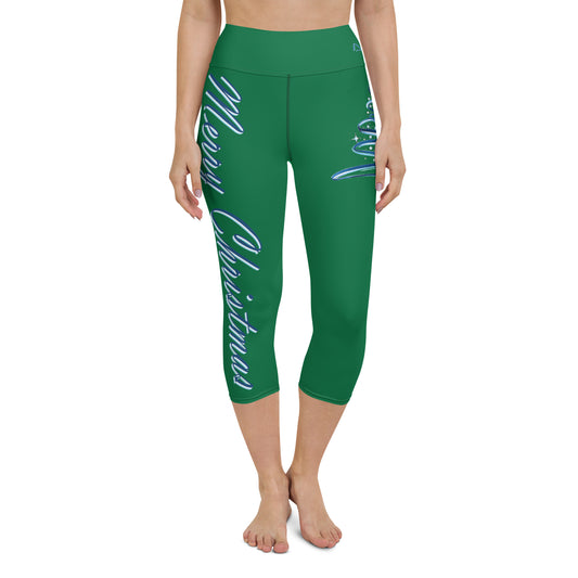 Metropolitan Merry Christmas Yoga Capri Leggings