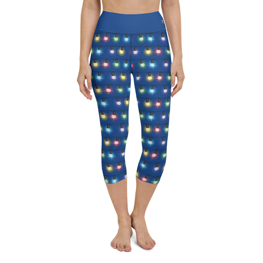 Christmas Lights Yoga Capri Leggings