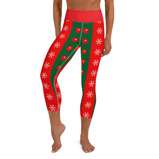 Holiday Harmony Yoga Capri Leggings