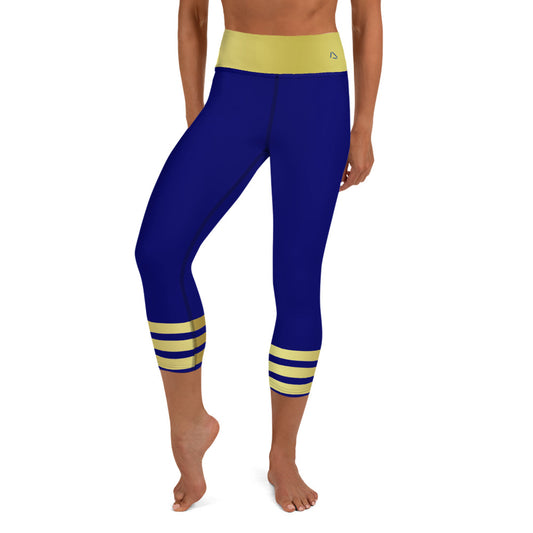 Midnight Holiday Elegance Yoga Capri Leggings