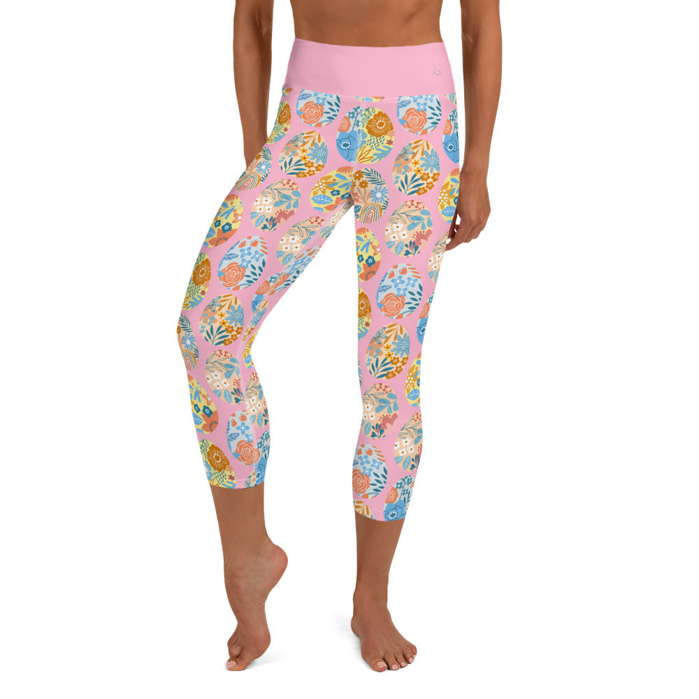 Easter Eggs Yoga Capri Leggings