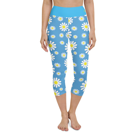 Daytime Daisies Yoga Capri Leggings