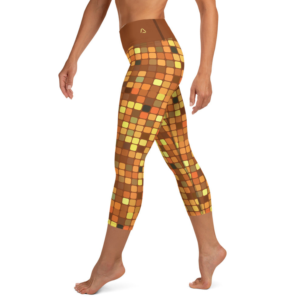 Fall Disco Ball Yoga Capris