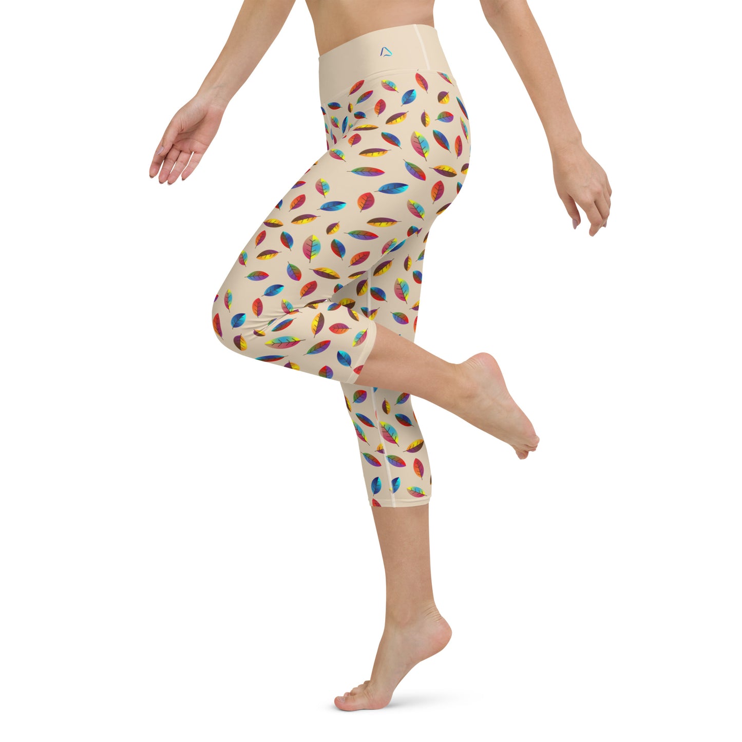 Neon Trees Leaves Yoga Capris