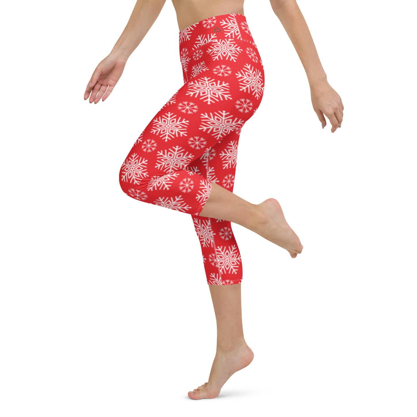 Snowflake Serenity Yoga Capri Leggings