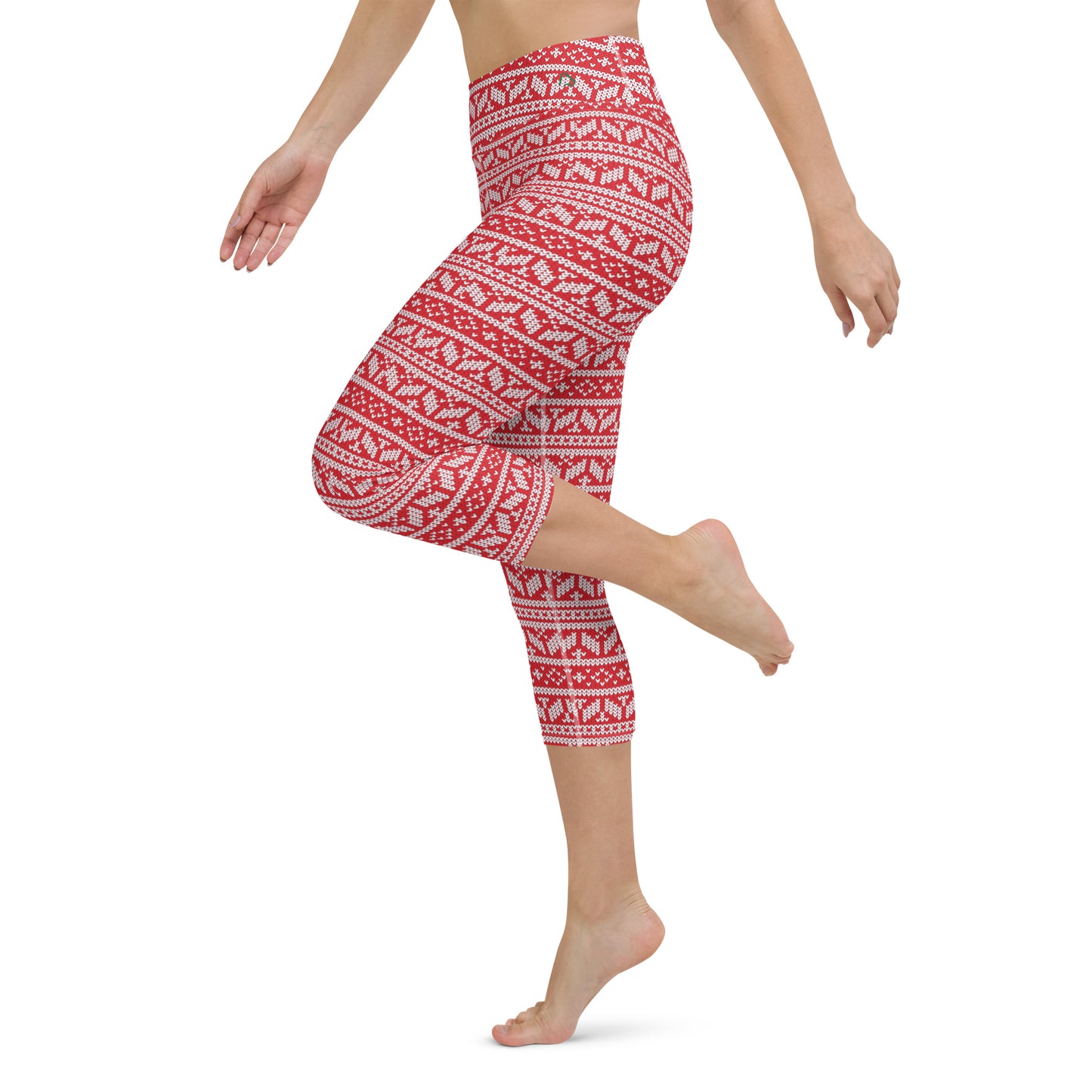 Ugly Christmas Sweater Yoga Capri Leggings