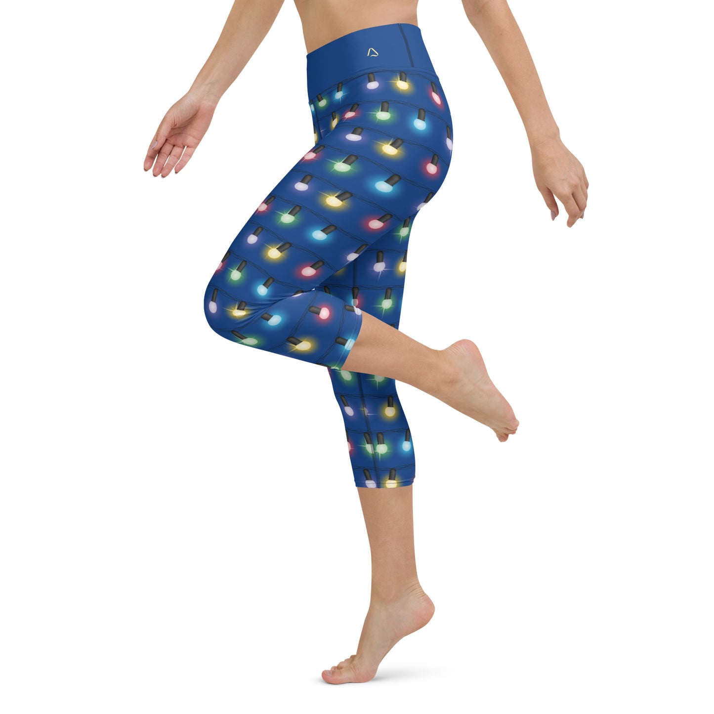 Christmas Lights Yoga Capri Leggings