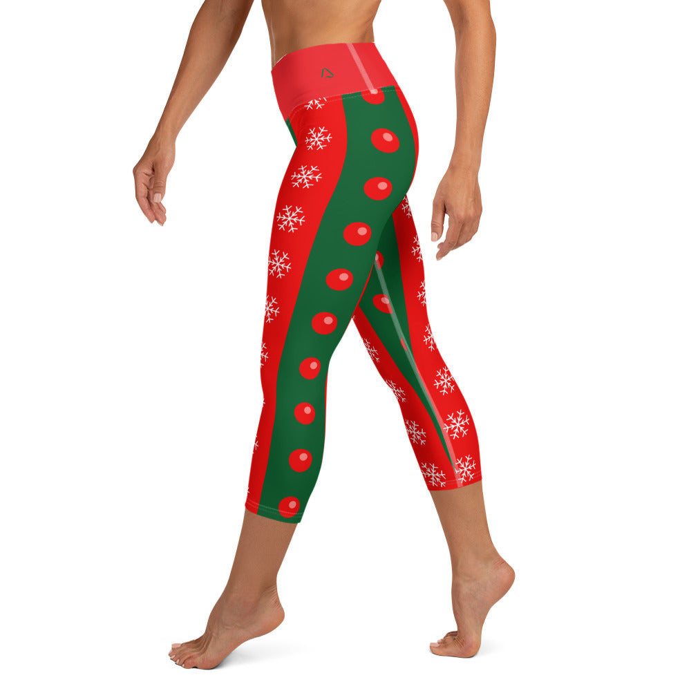 Holiday Harmony Yoga Capri Leggings