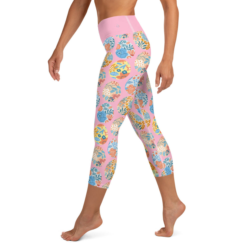 Easter Eggs Yoga Capri Leggings