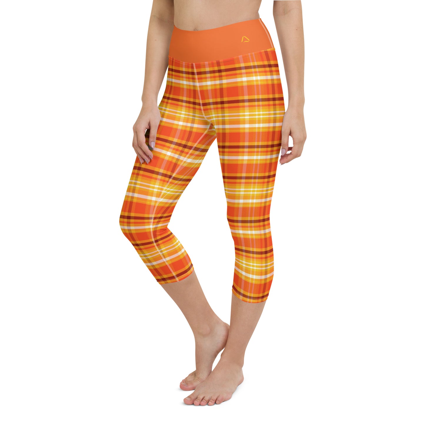 Pumpkin Plaid Yoga Capris