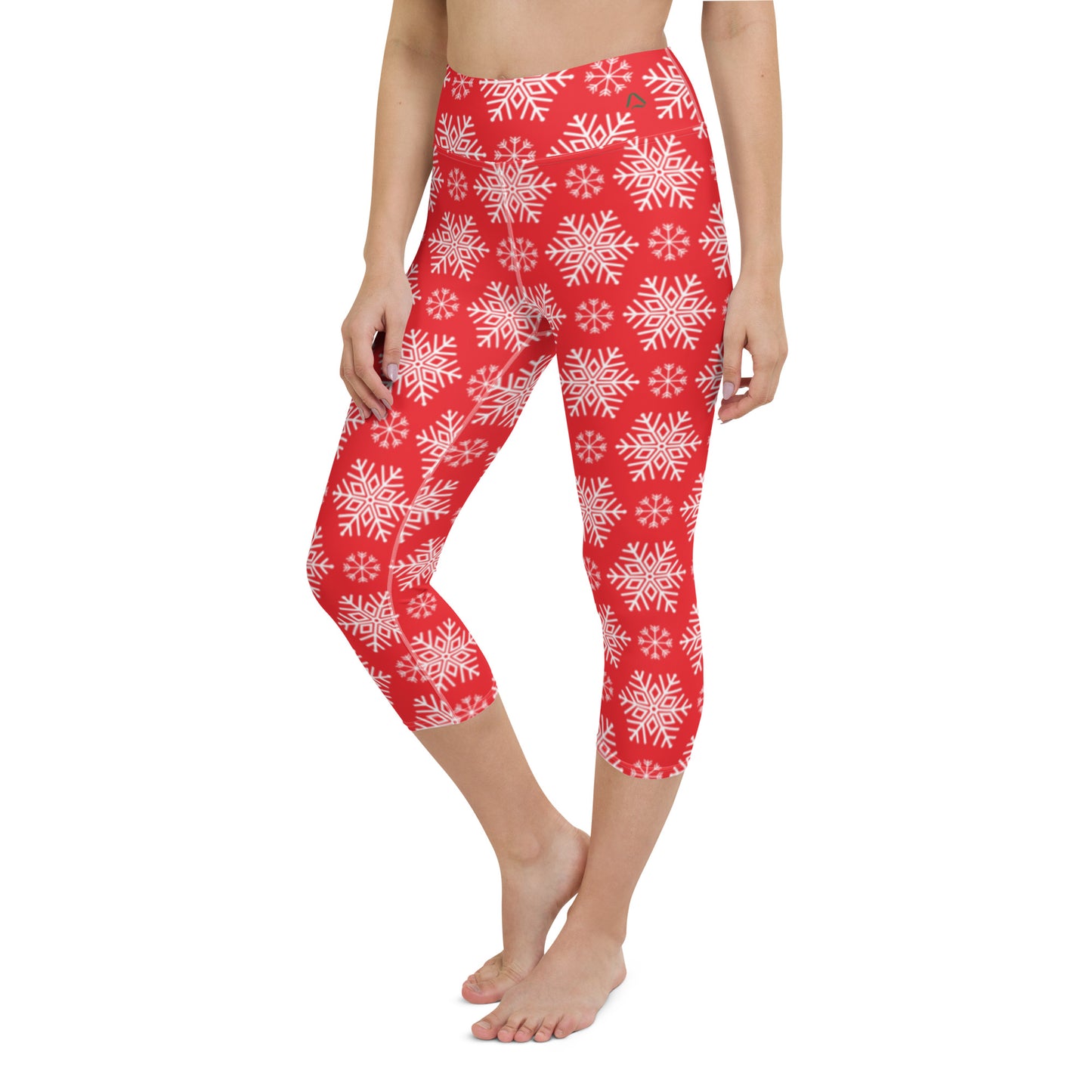 Snowflake Serenity Yoga Capri Leggings