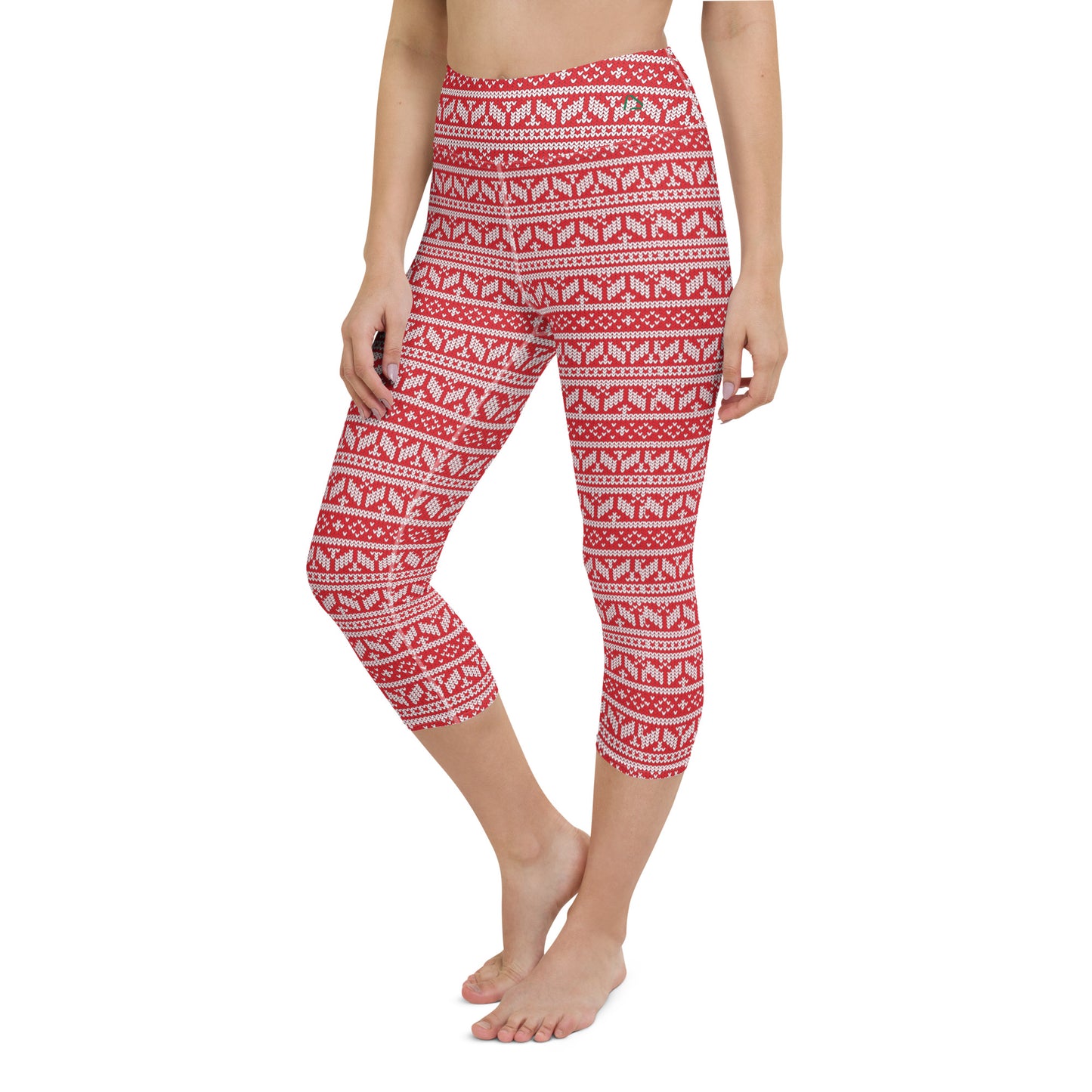 Ugly Christmas Sweater Yoga Capri Leggings