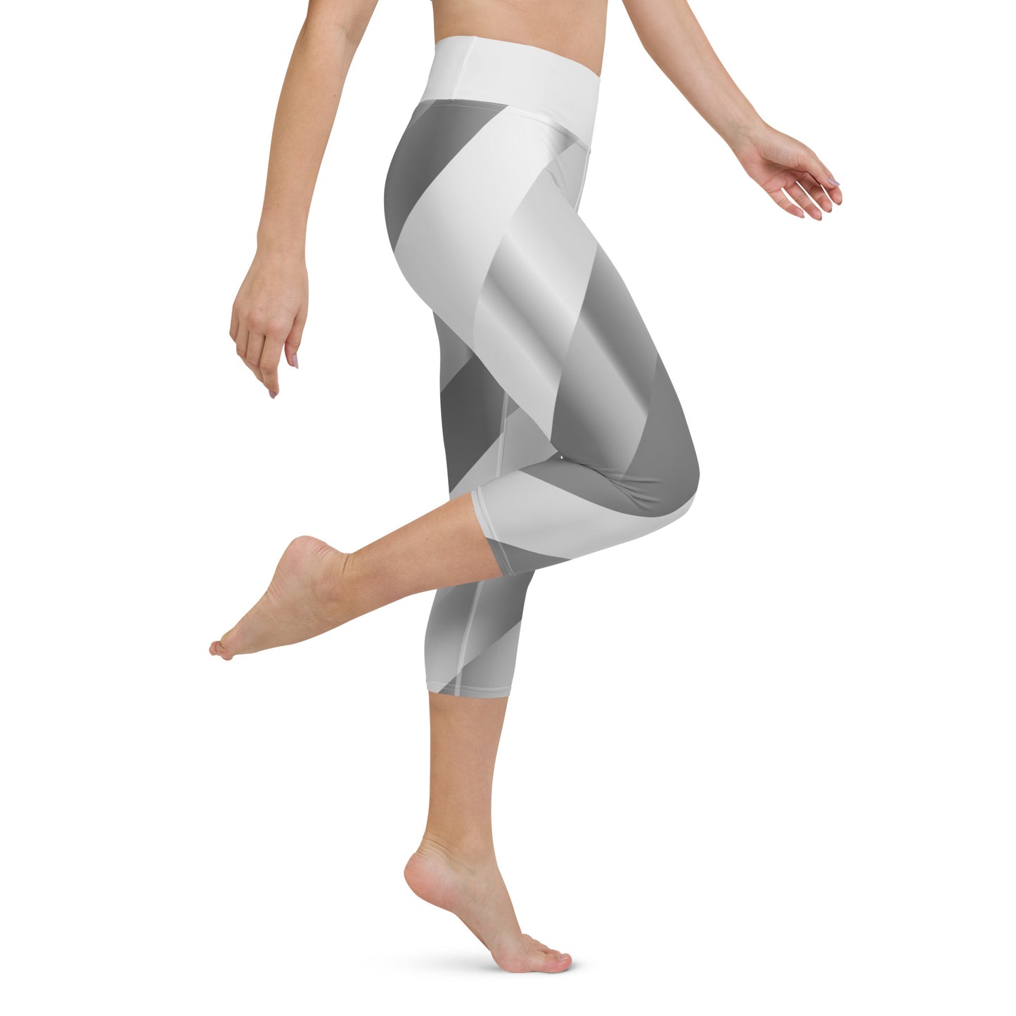 Scintillating Silver Yoga Capris