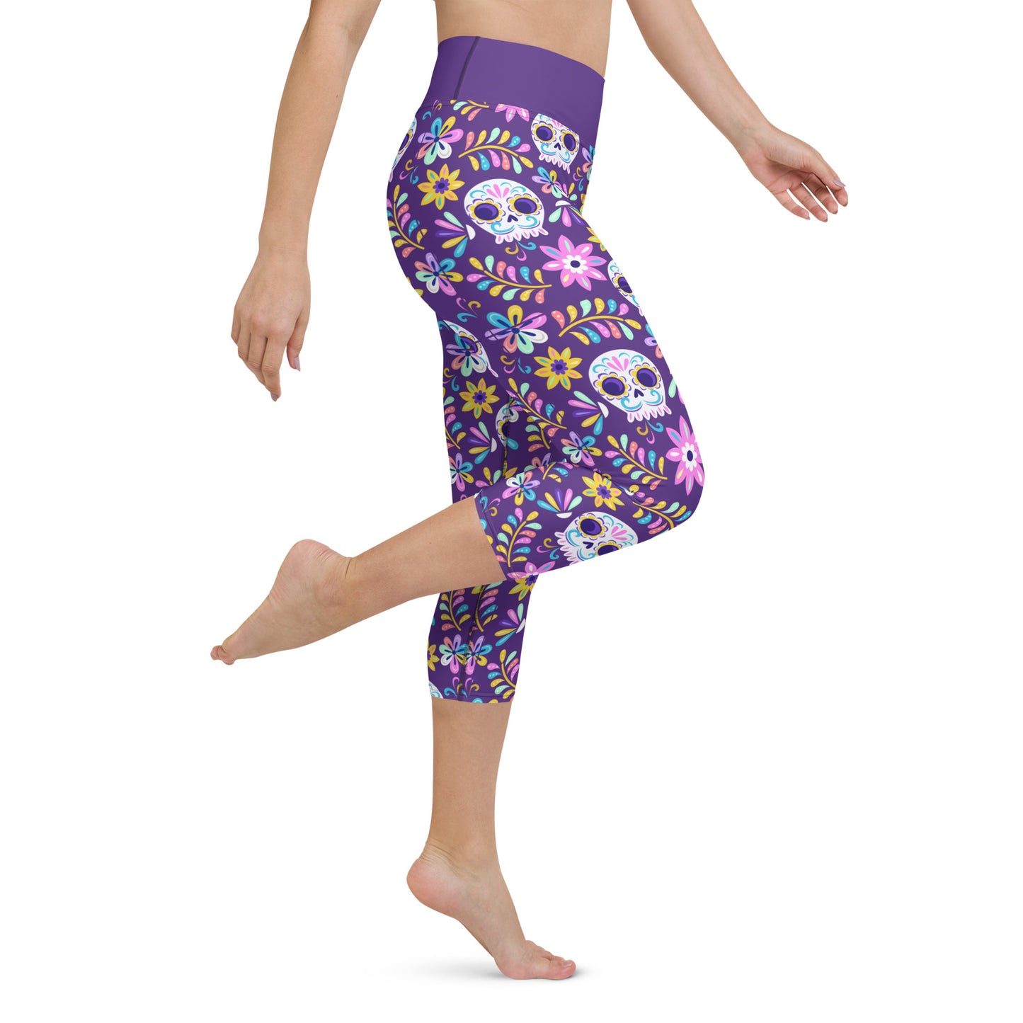 Dia de los Muertos Yoga Capris