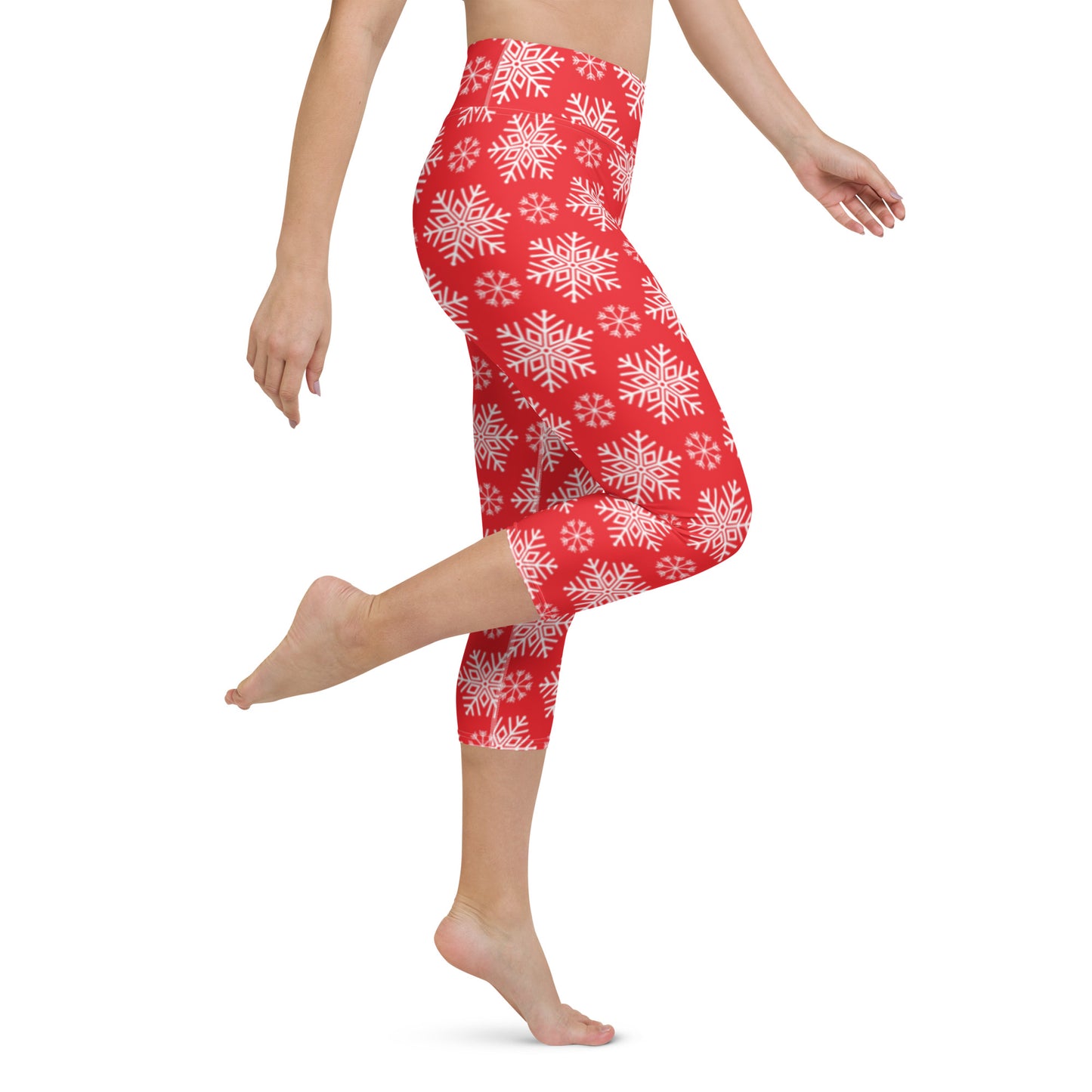 Snowflake Serenity Yoga Capri Leggings