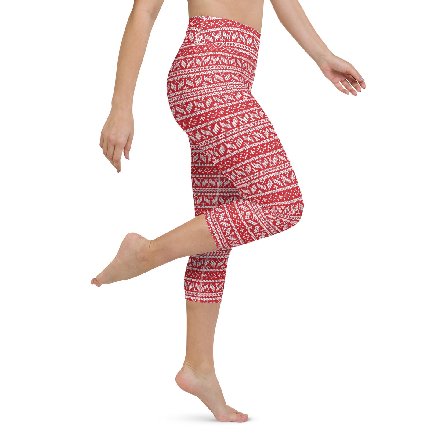 Ugly Christmas Sweater Yoga Capri Leggings