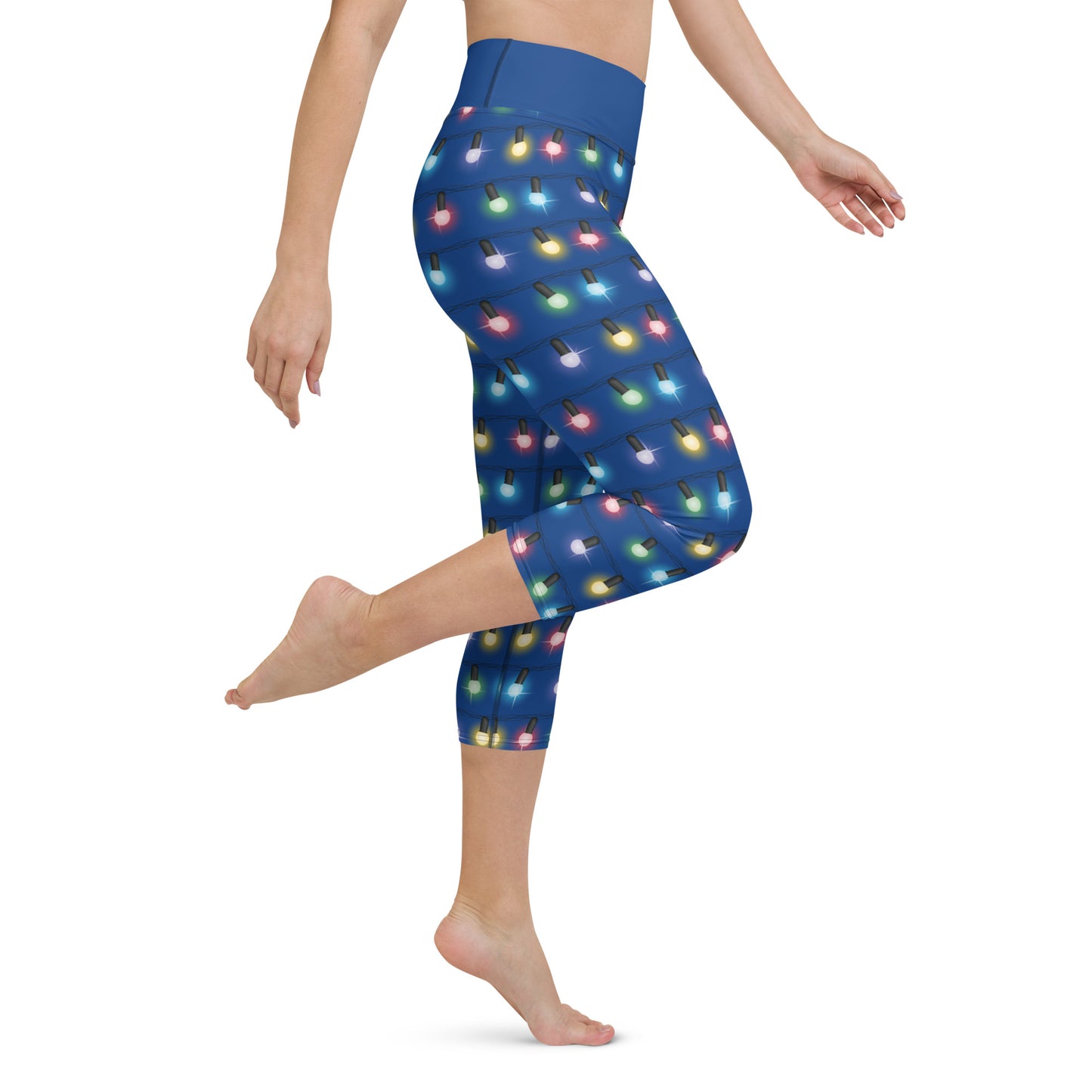 Christmas Lights Yoga Capri Leggings