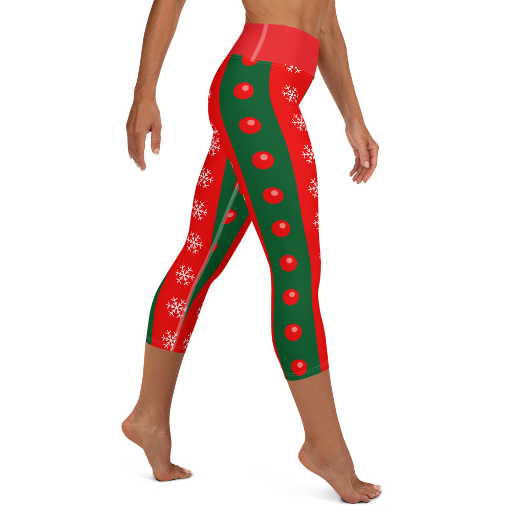 Holiday Harmony Yoga Capri Leggings