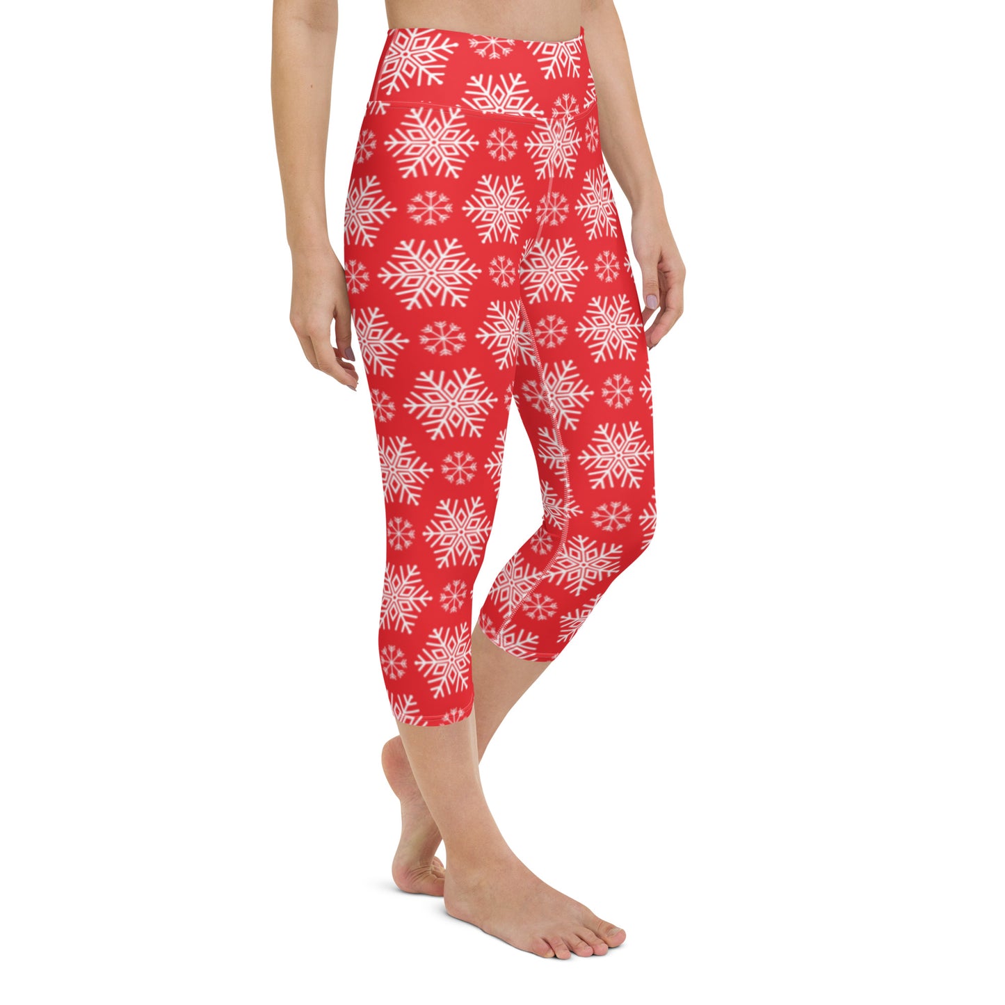 Snowflake Serenity Yoga Capri Leggings