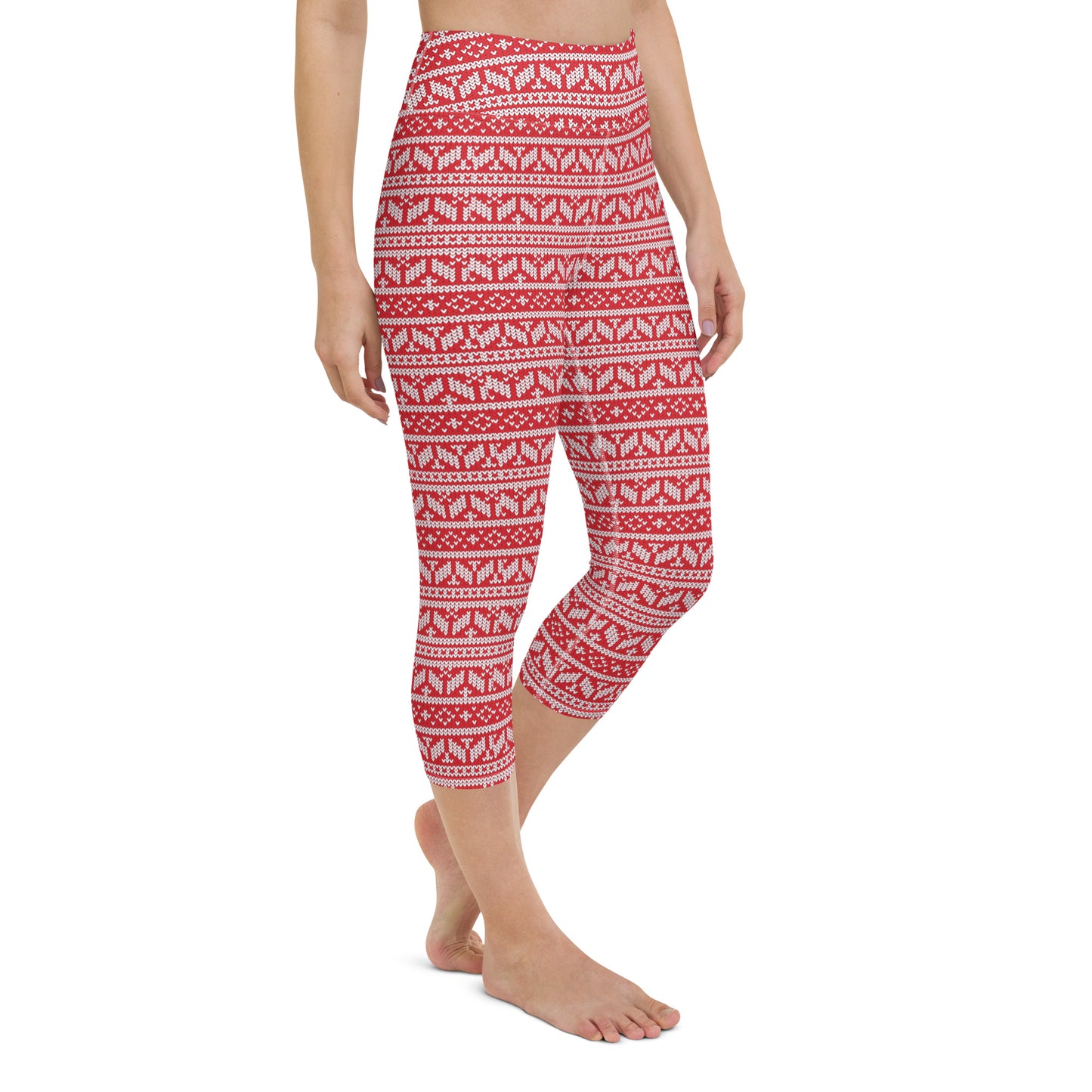 Ugly Christmas Sweater Yoga Capri Leggings