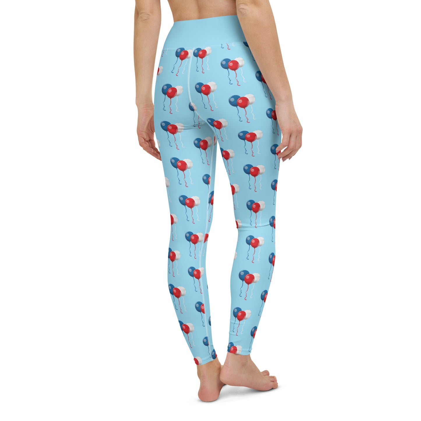 Red White & Balloon Yoga Leggings