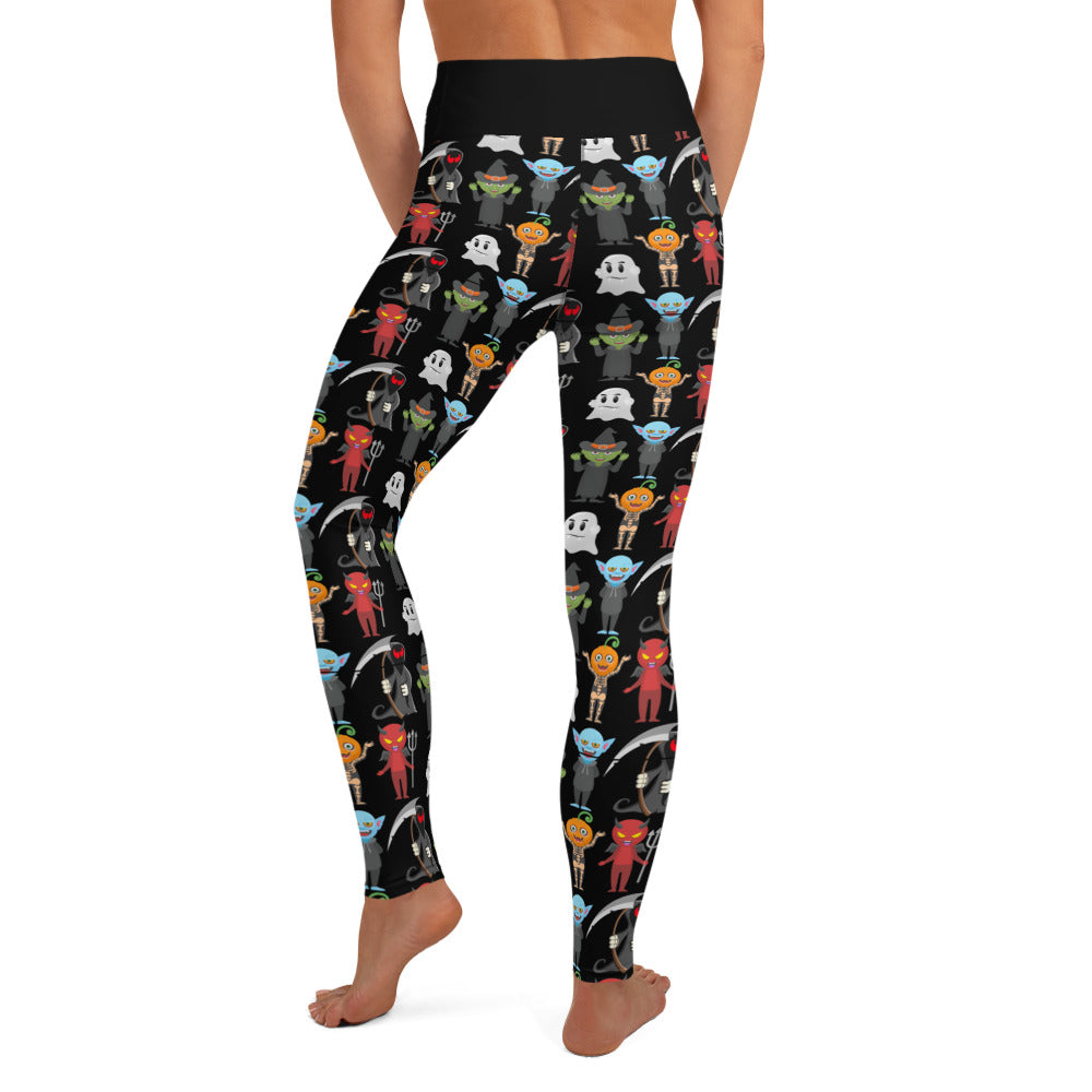 Cute Monster Mash Yoga Leggings