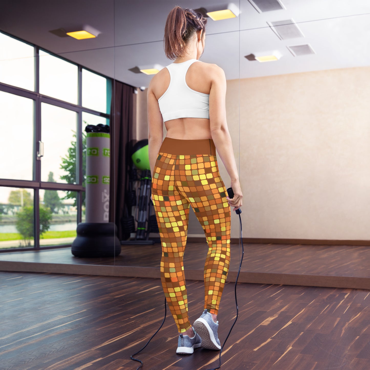 Fall Disco Ball Yoga Leggings