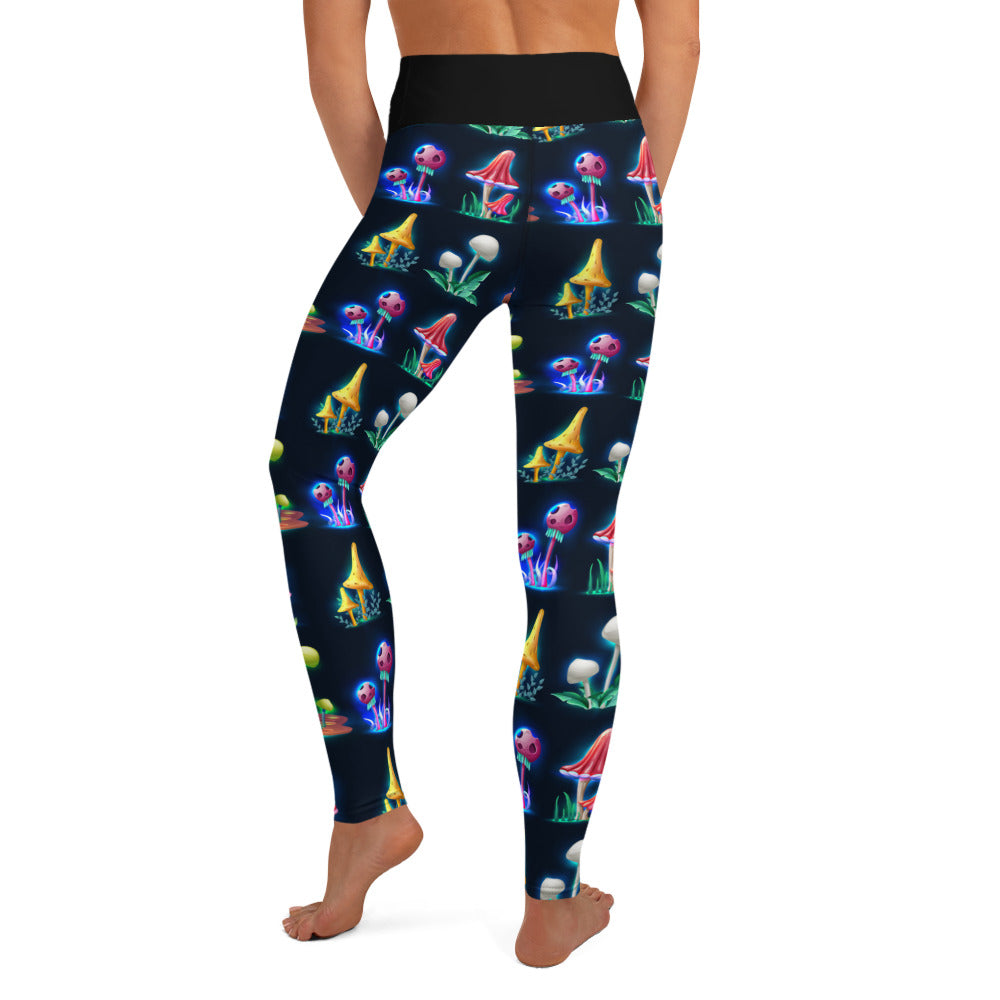 Magic Mushrooms Yoga Leggings